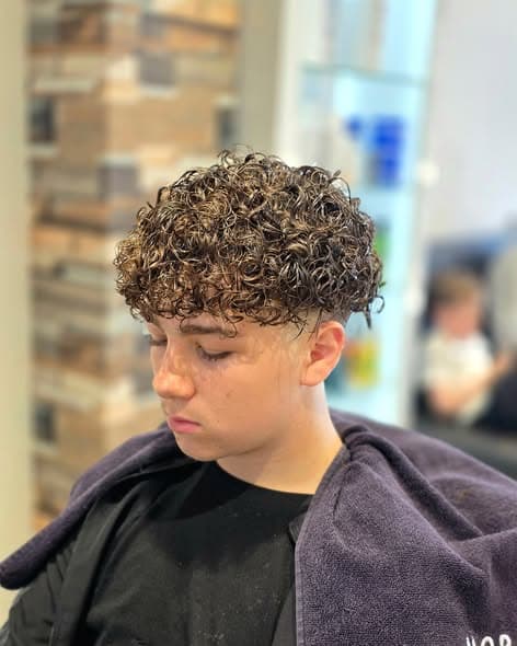 Boys perm haircut barber Chatham