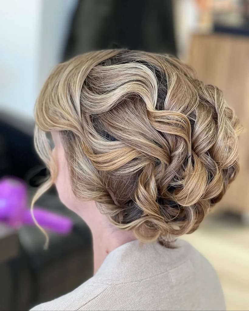 Bridal updo hairstyling at A Cut Above Medway